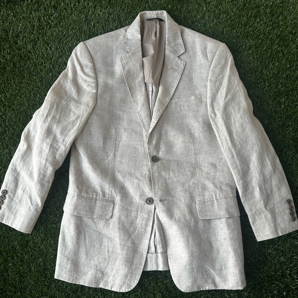 Khaki Linen Blazer